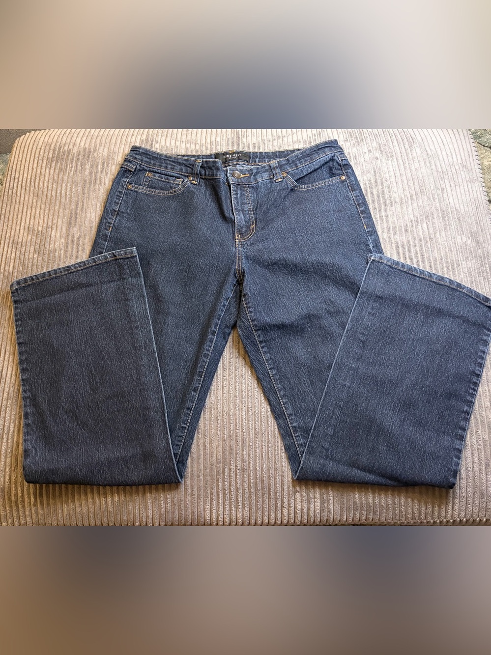 Nine West Women's Dark Blue Straight Leg Jeans